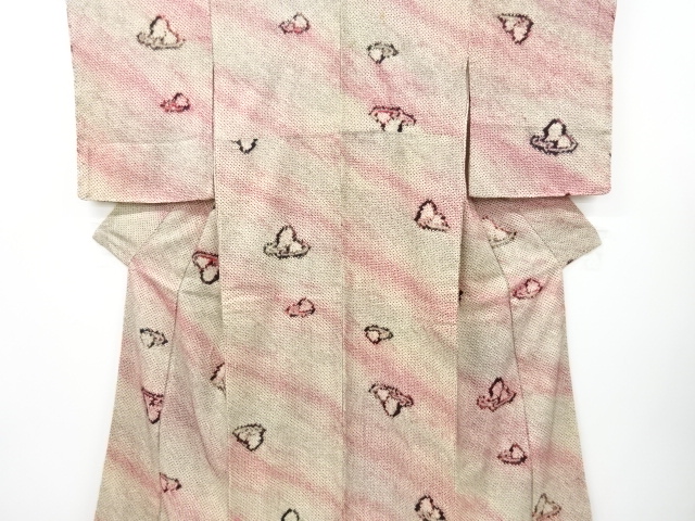 アンティーク　本総絞り枯山水模様着物